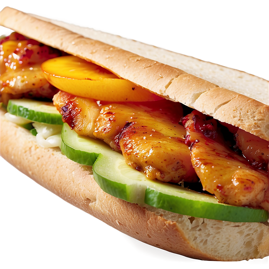 Chipotle Peach Chicken Sandwich Png Dga