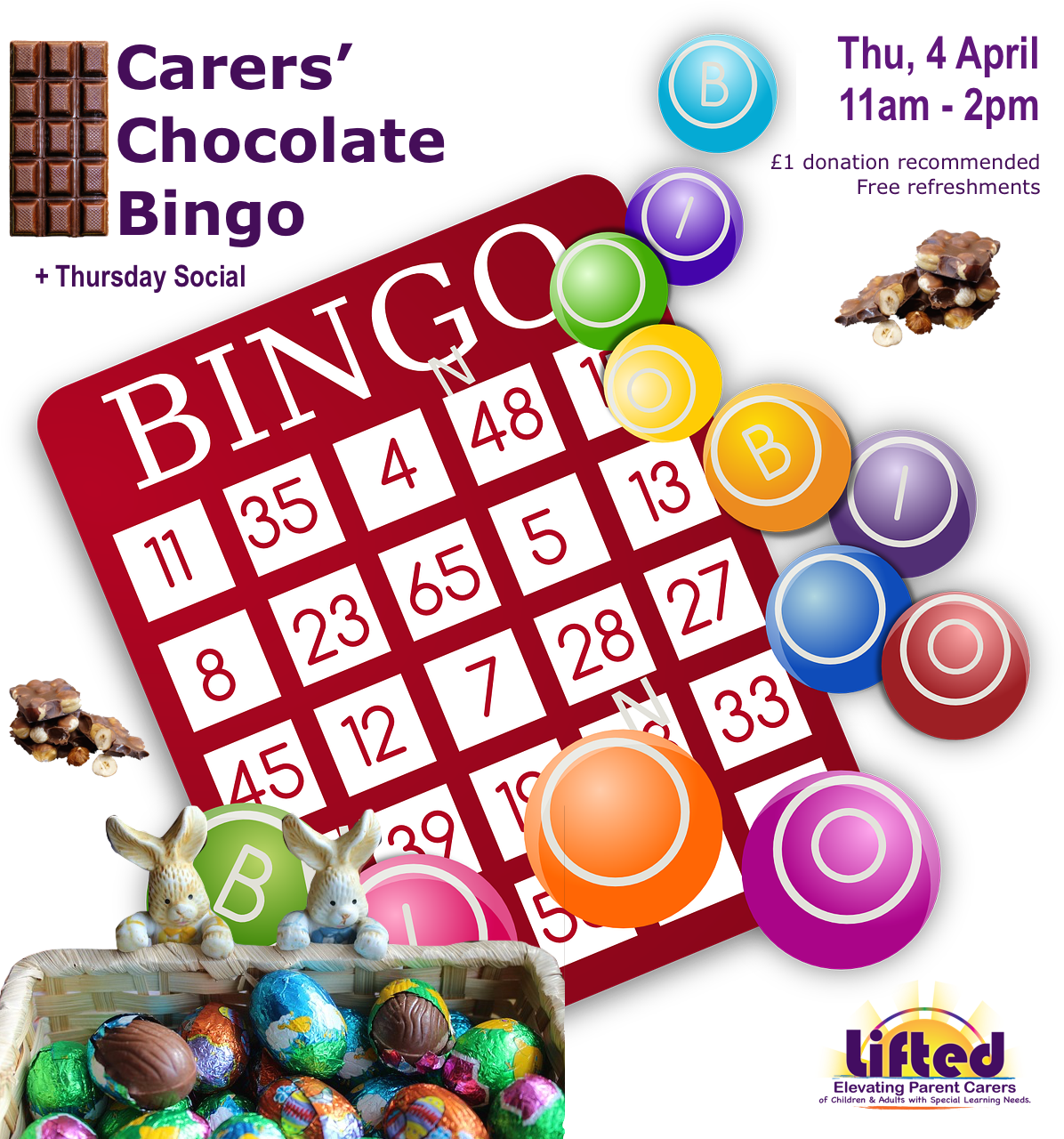 Chocolate Bingo Event Poster