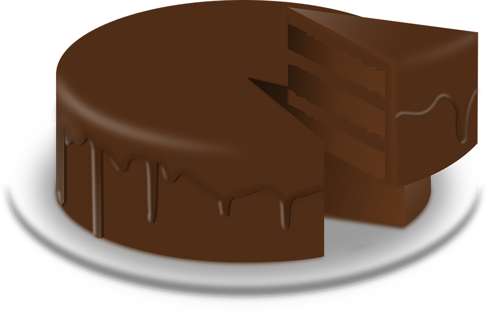 Chocolate Cake Slice Illustration