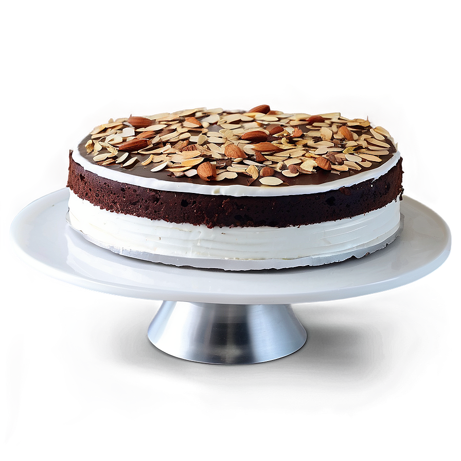 Chocolate Cake With Almonds Png Rsb