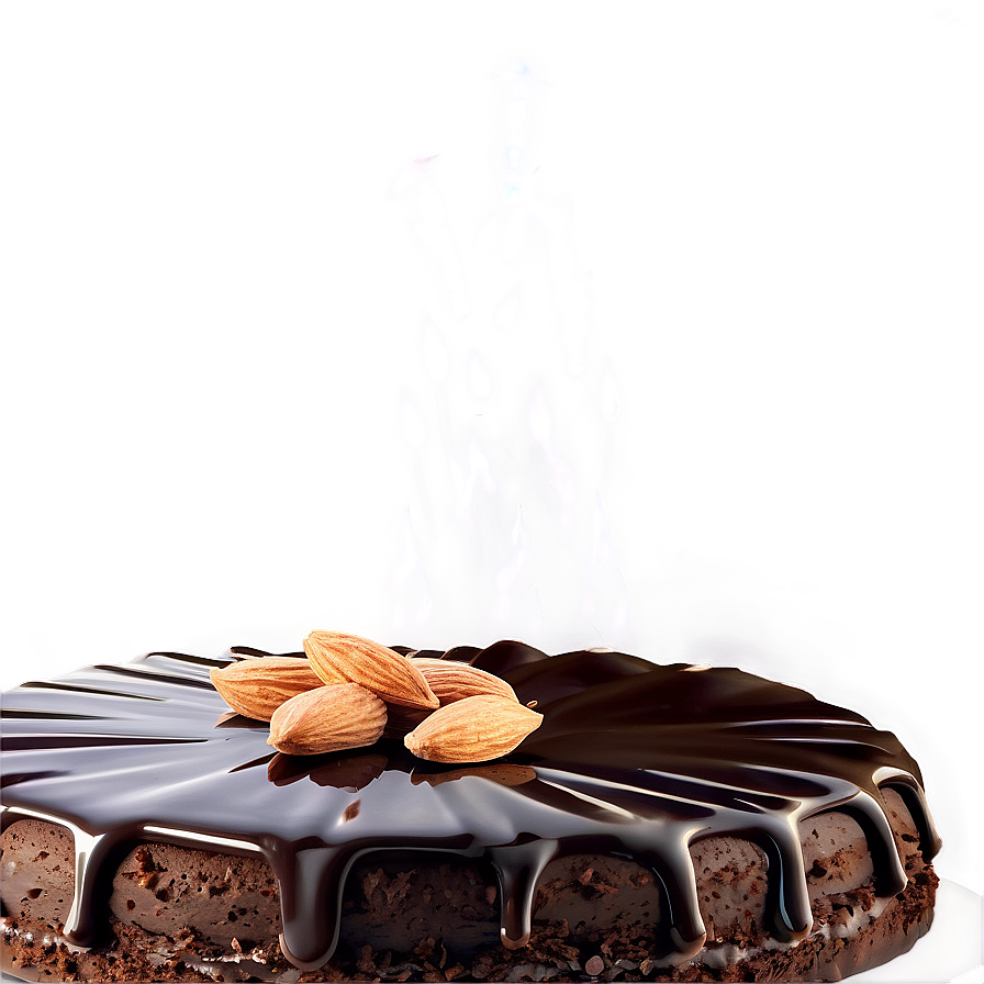 Chocolate Cake With Almonds Png Tkl