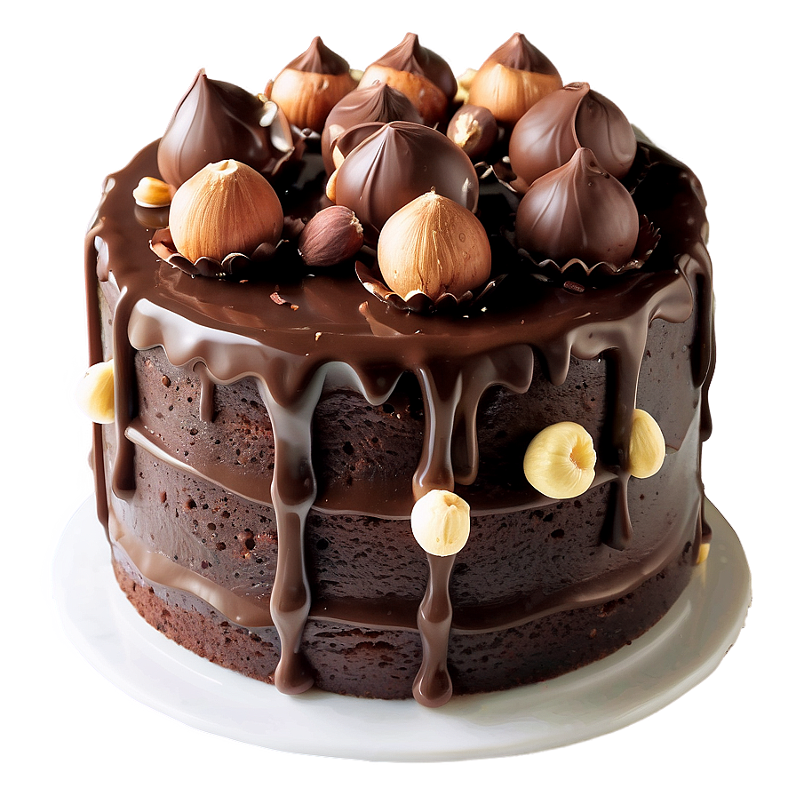 Chocolate Cake With Hazelnuts Png Cwi