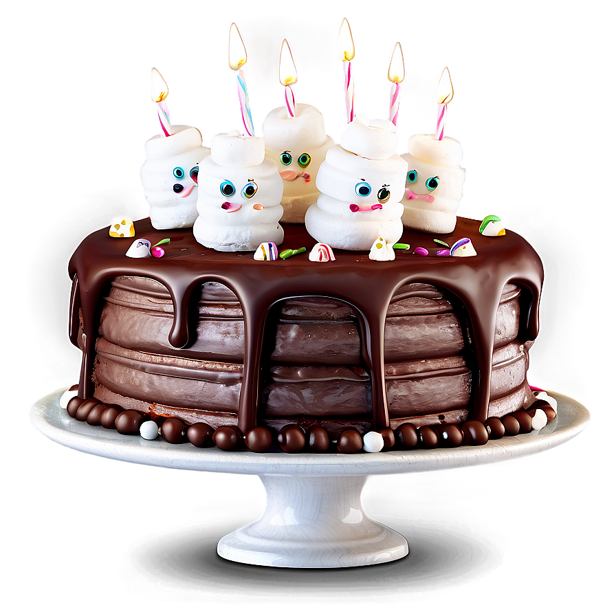 Chocolate Cake With Marshmallows Png 06202024