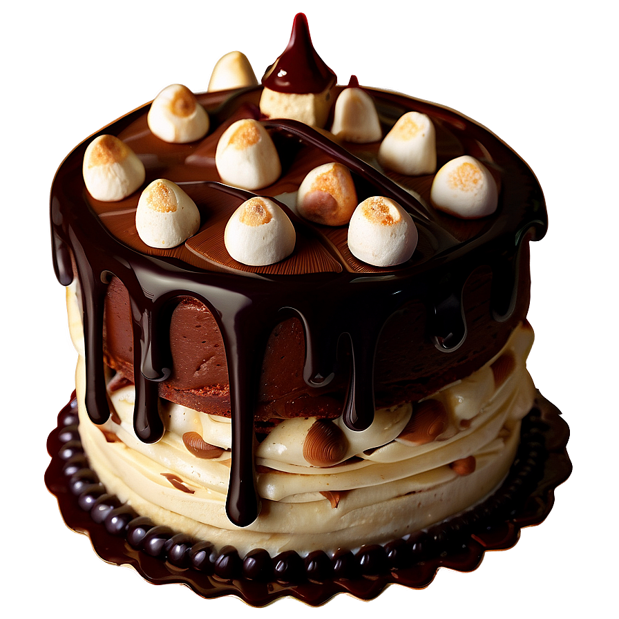 Chocolate Cake With Marshmallows Png Ijr