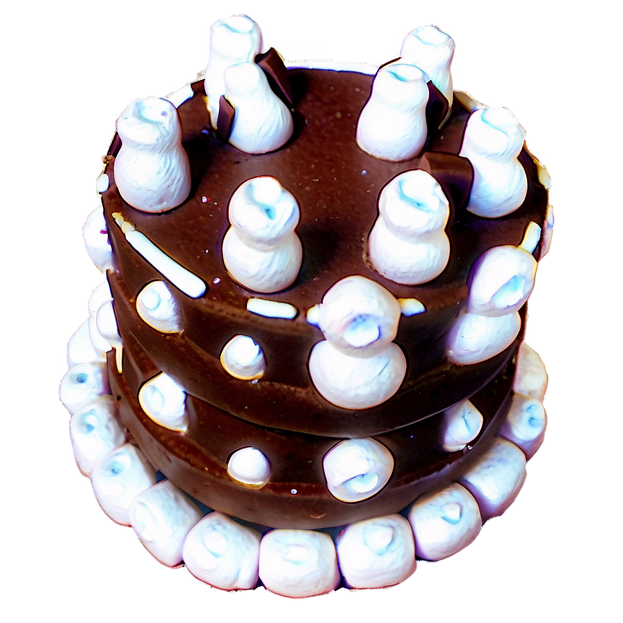 Chocolate Cake With Marshmallows Png Kge