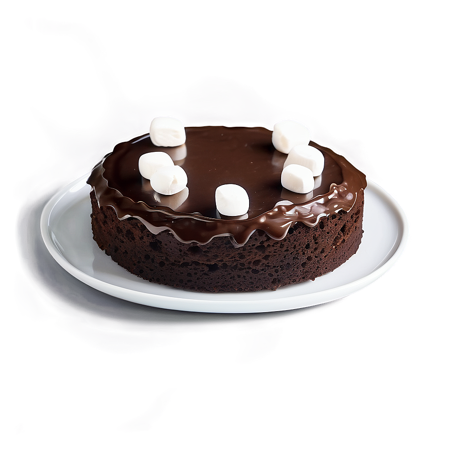 Chocolate Cake With Marshmallows Png Weo