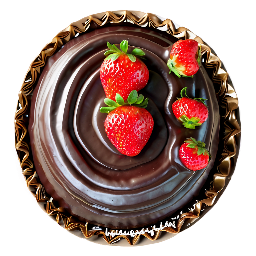 Chocolate Cake With Strawberries Png 51