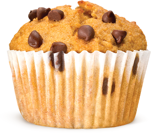 Chocolate Chip Muffin Top View