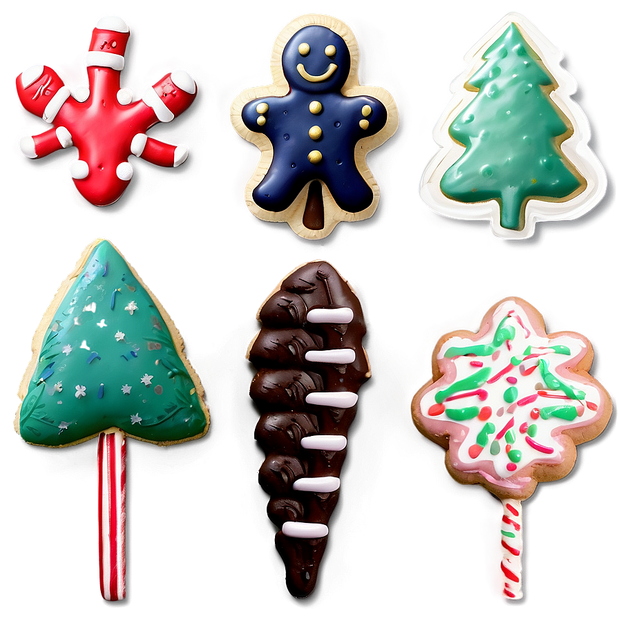 Chocolate Christmas Cookie Varieties Png Lnl48