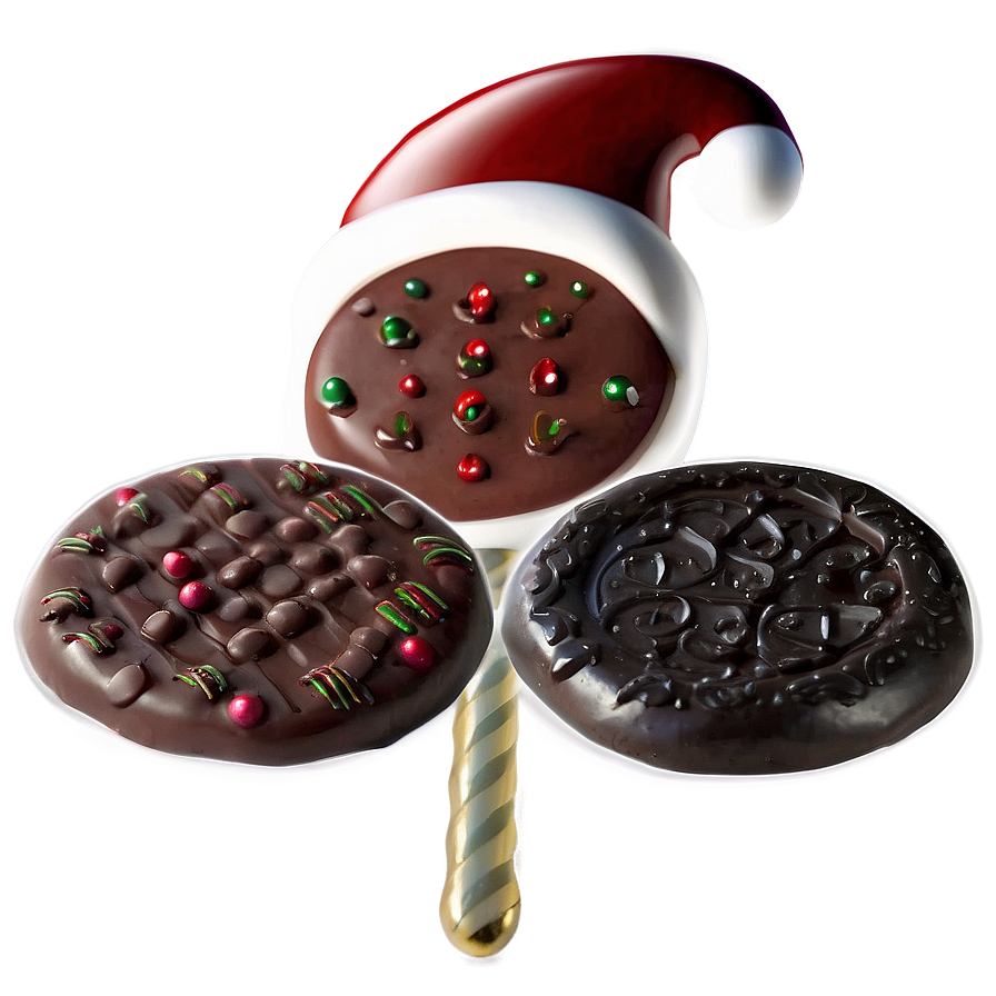 Chocolate Christmas Cookie Varieties Png Qre42