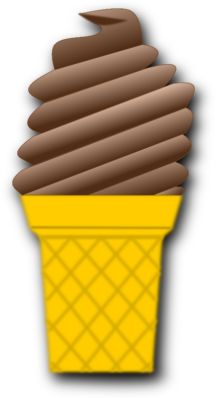 Chocolate Ice Cream Cone Graphic