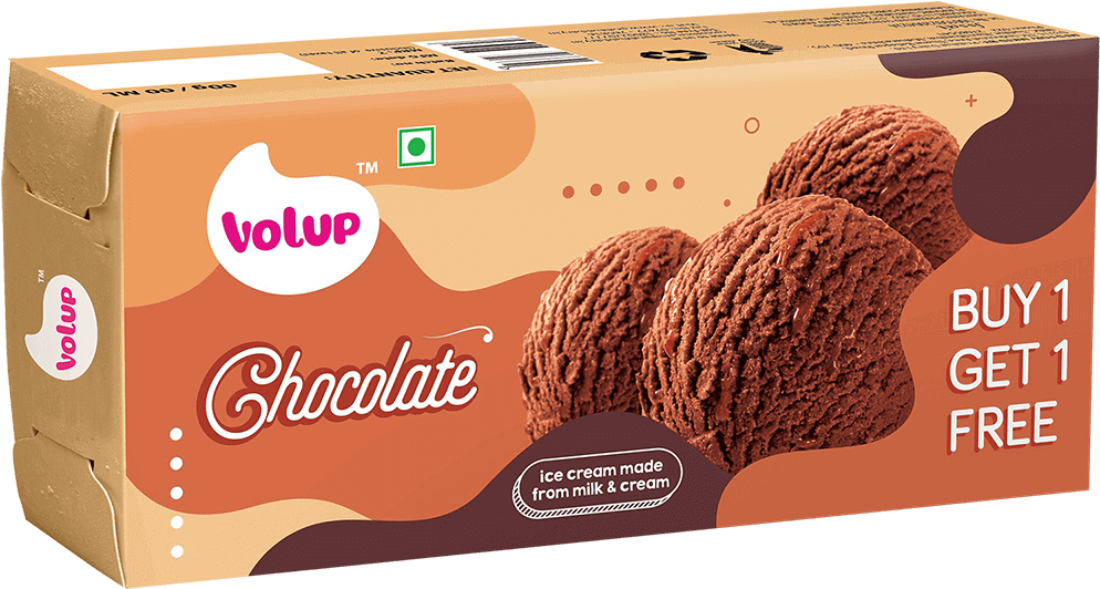 Chocolate Ice Cream Packaging Volup B O G O Offer