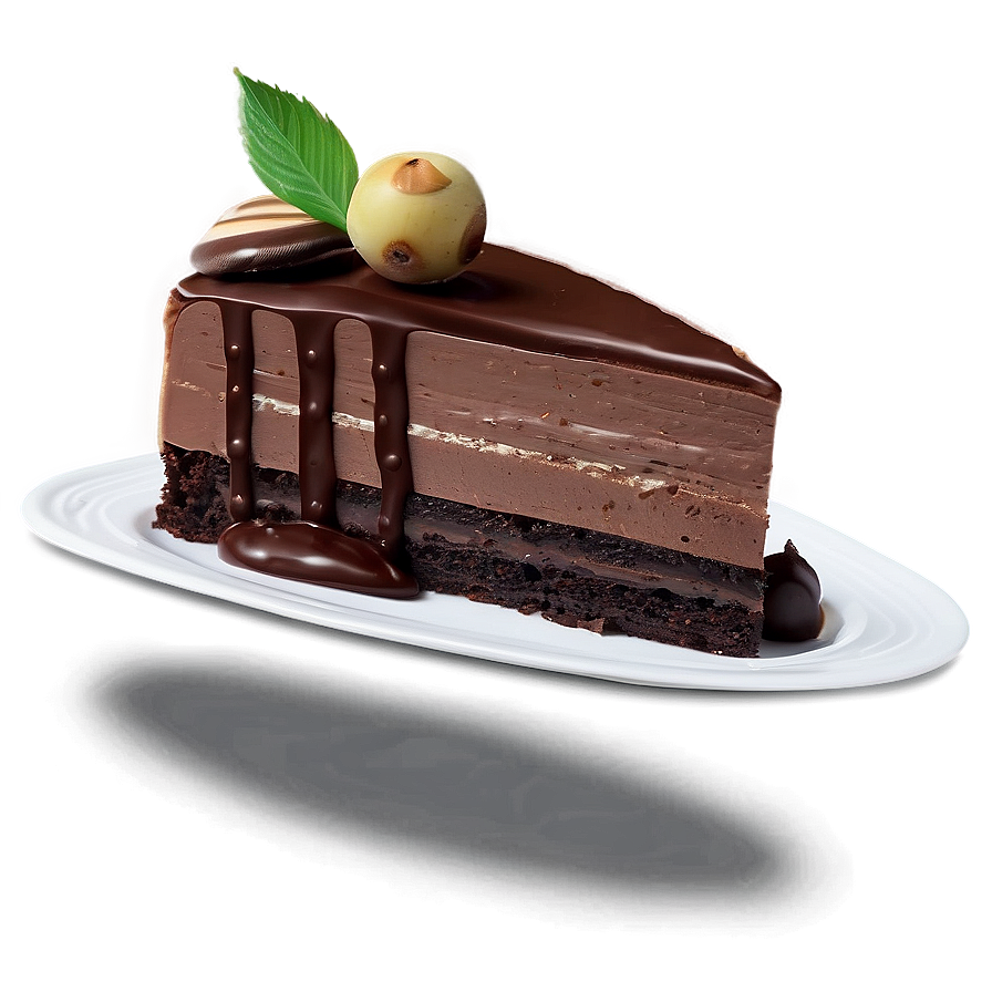 Chocolate Mousse Cake Elegance Png 82