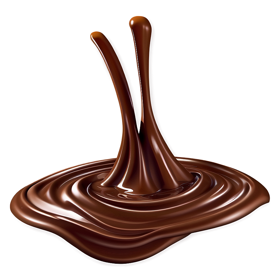 Chocolate Splash Illustration Png Bok