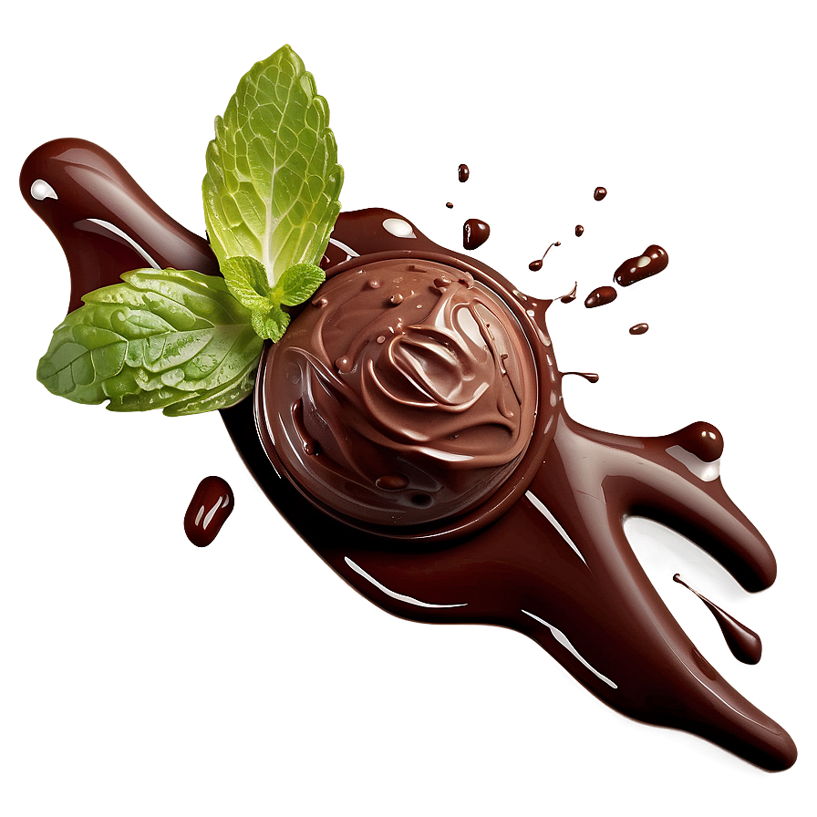 Chocolate Splash With Mint Png Hyu