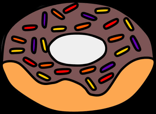 Chocolate Sprinkled Donut Illustration