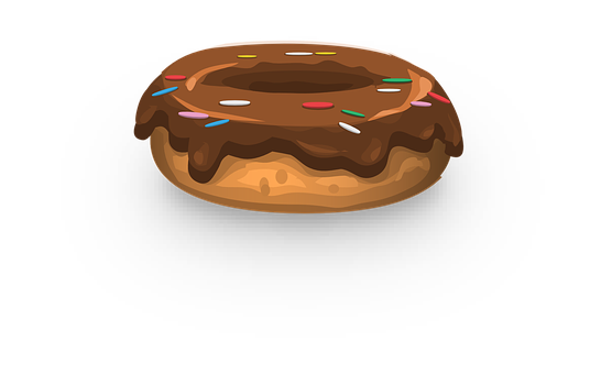 Chocolate Sprinkled Donut Illustration