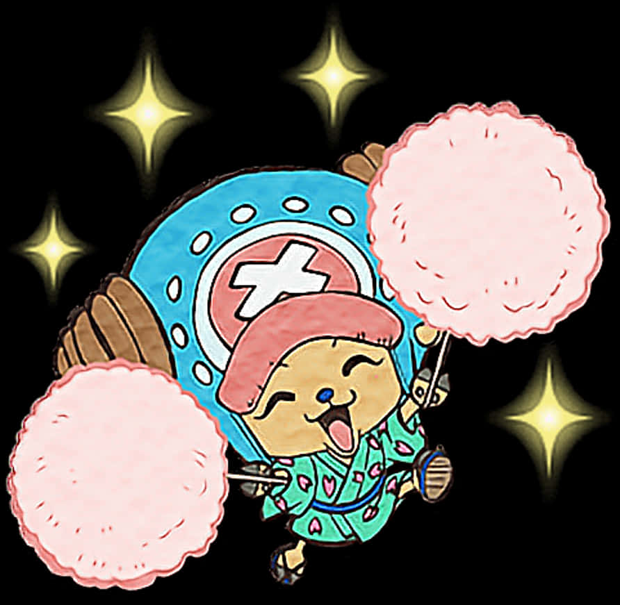 Chopper_with_ Cotton_ Candy_ One_ Piece