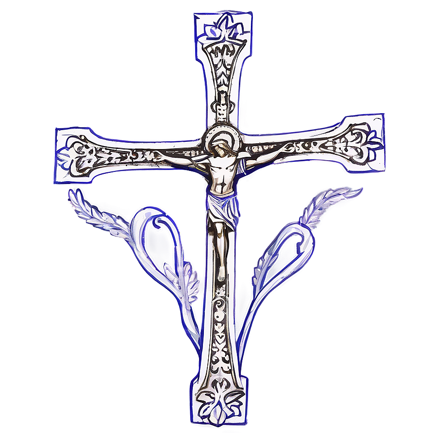 Christian Cross Outline Png 06122024