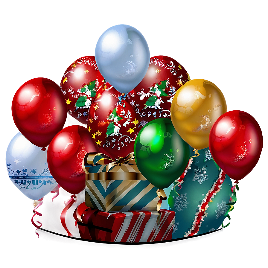 Christmas Balloons Png 05042024