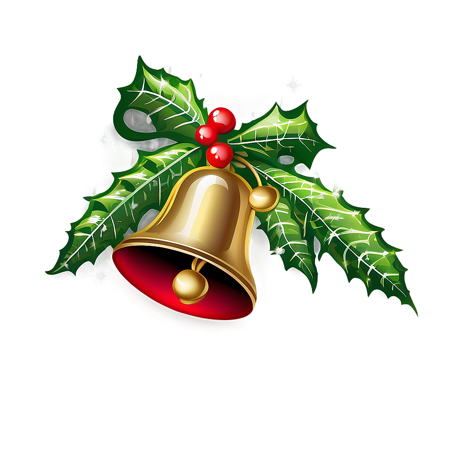 Christmas Bell And Mistletoe Png 82