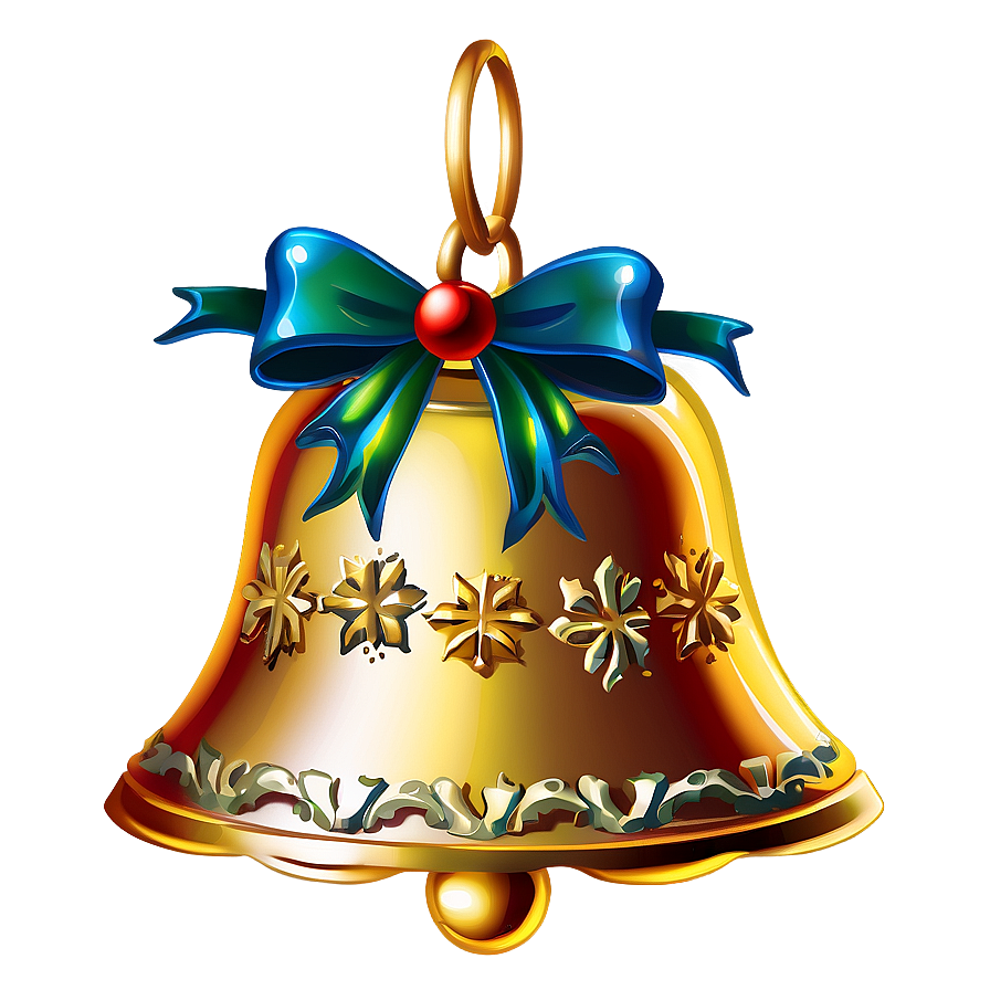 Christmas Bell With Snowflake Png 79