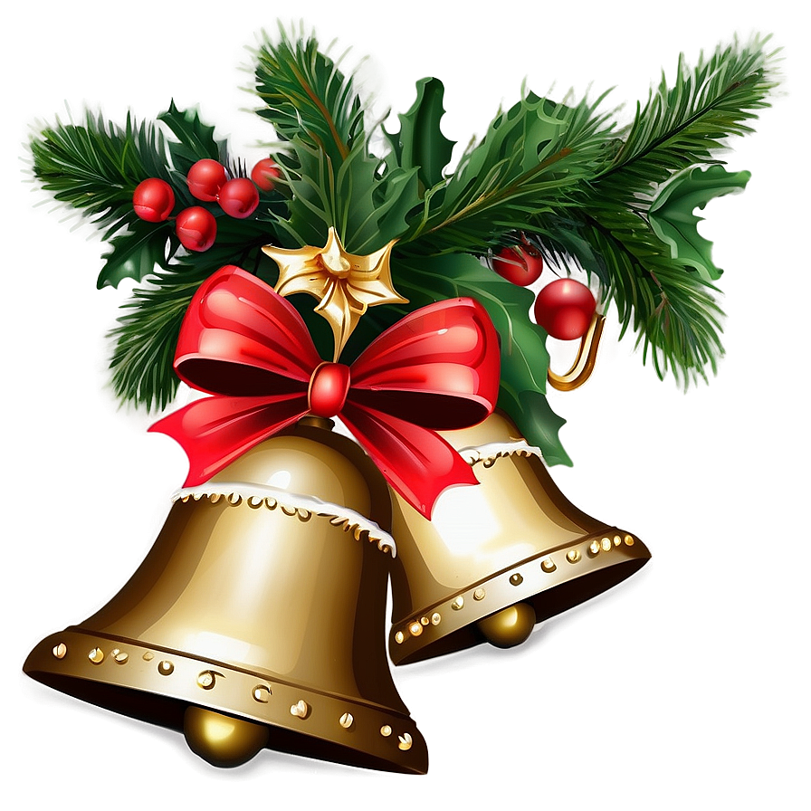 Christmas Bells And Garland Png Oss43