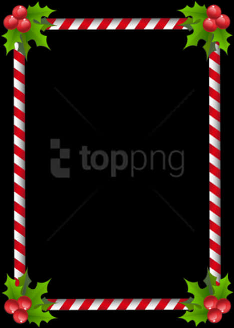 Christmas Candy Cane Border Frame