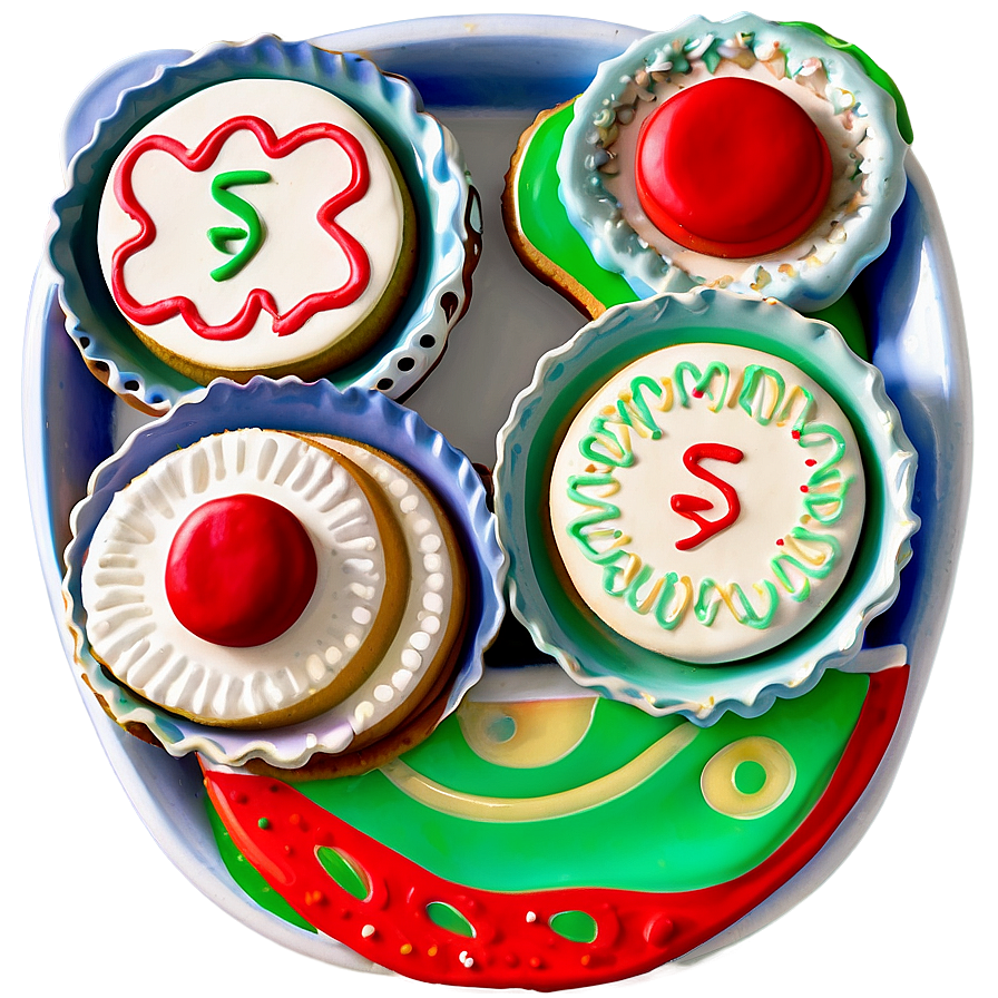 Christmas Cookie Platter Arrangement Png Omc