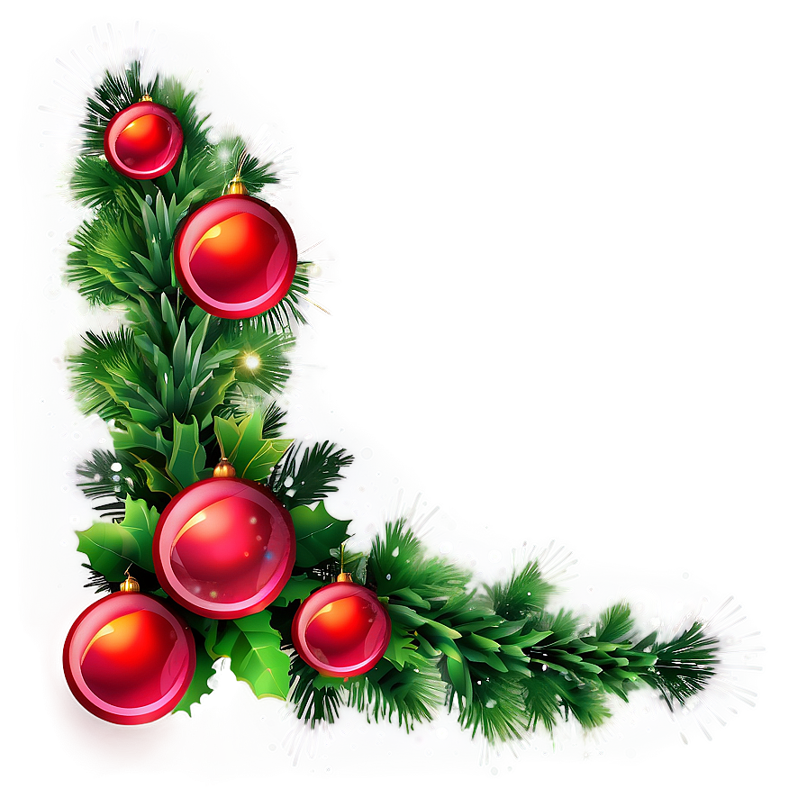 Christmas Corner Vector Png 50