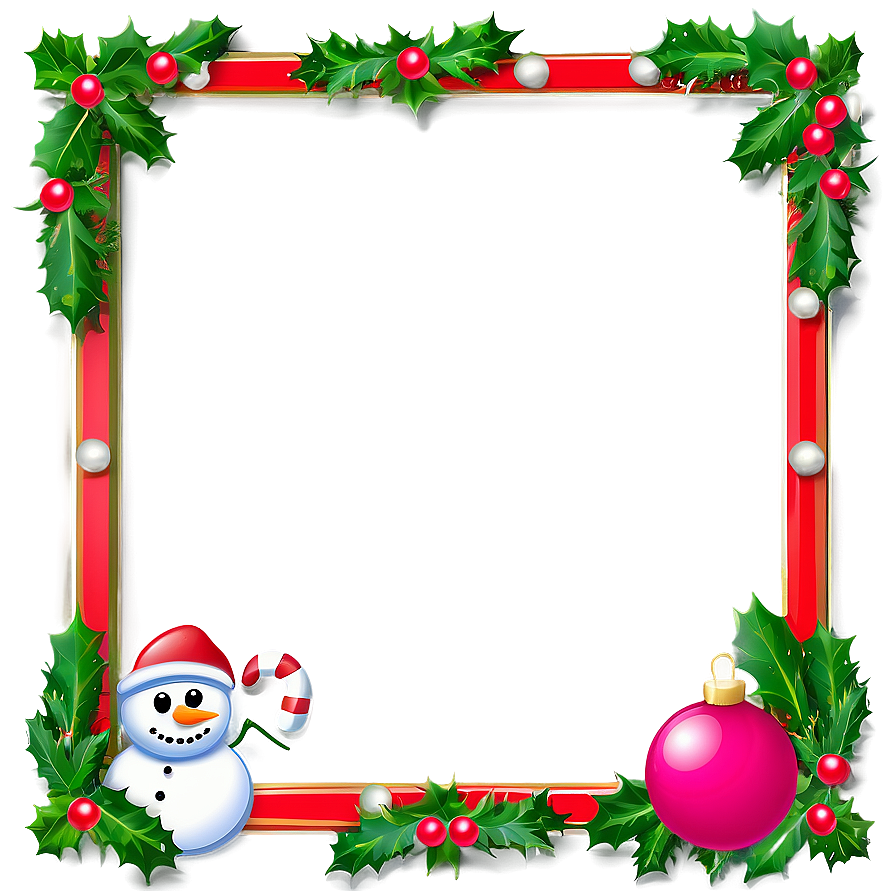 Christmas Cute Frame Png 06262024