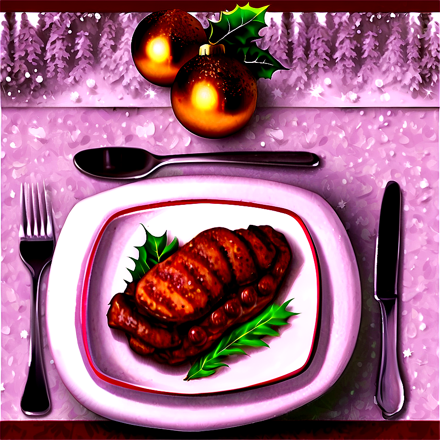 Christmas Dinner Table Png Sie29