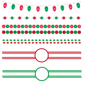 Christmas Divider Design Elements