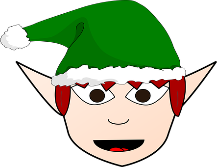 Christmas Elf Cartoon Portrait