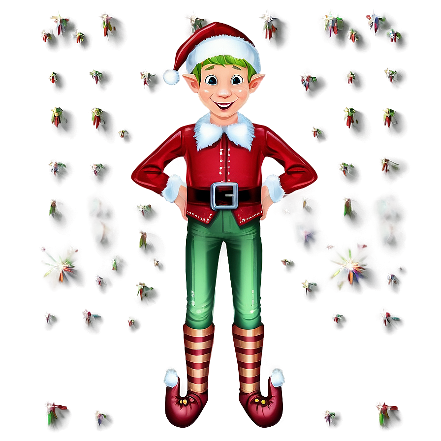 Christmas Elf With Ornaments Png Qcp