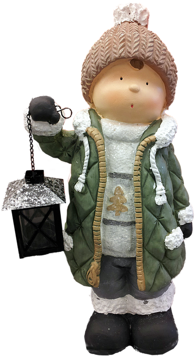 Christmas Figurine With Lantern