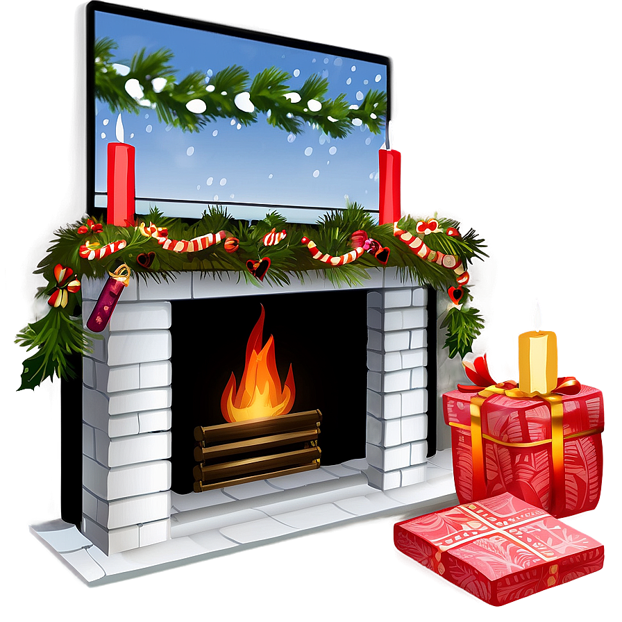 Christmas Fireplace A