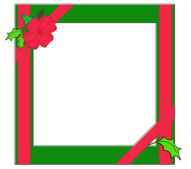 Christmas Frame Red Green Design