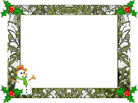 Christmas Framewith Snowman