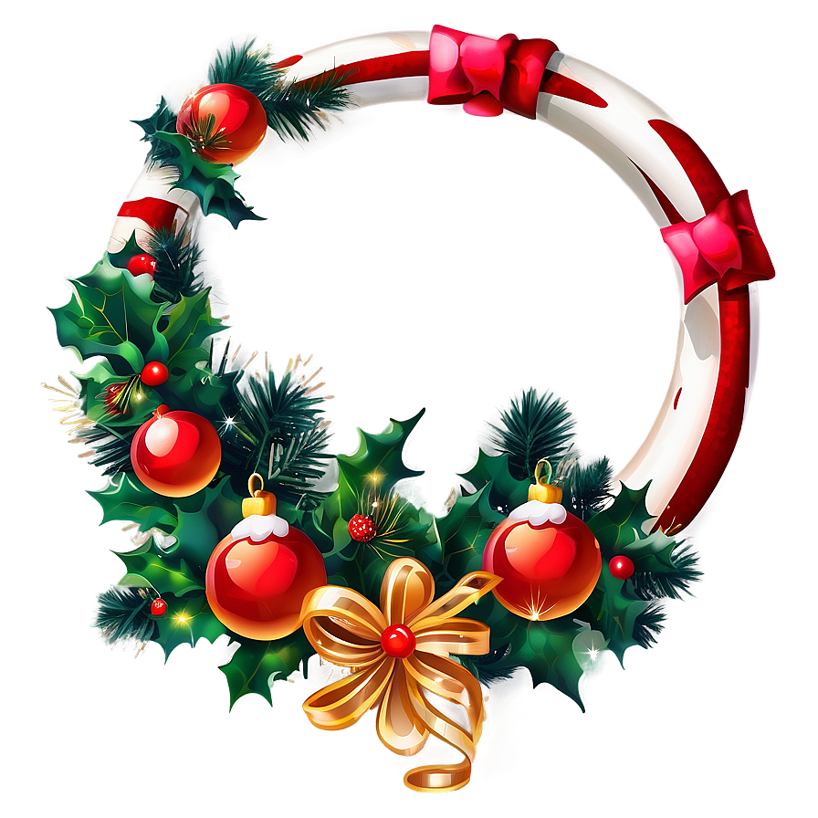 Christmas Garland Decoration Png Afg