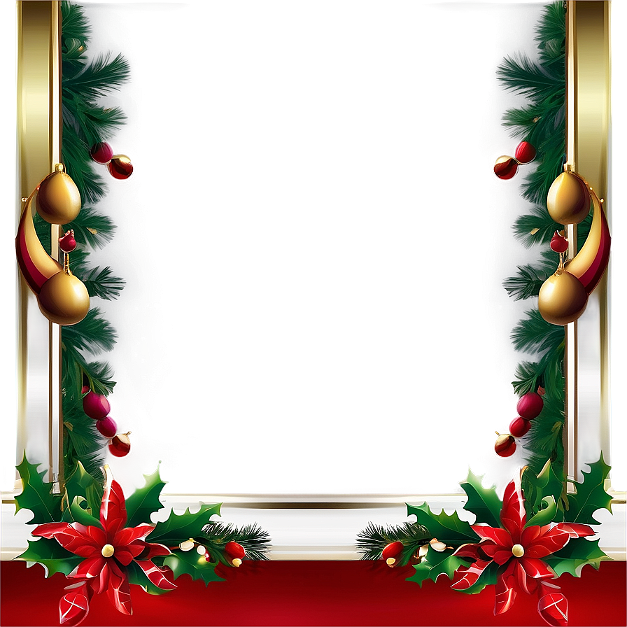 Christmas Garland Frame Png Sls39