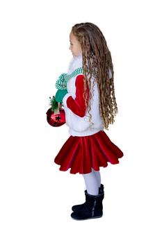 Christmas Girl Holding Ornament