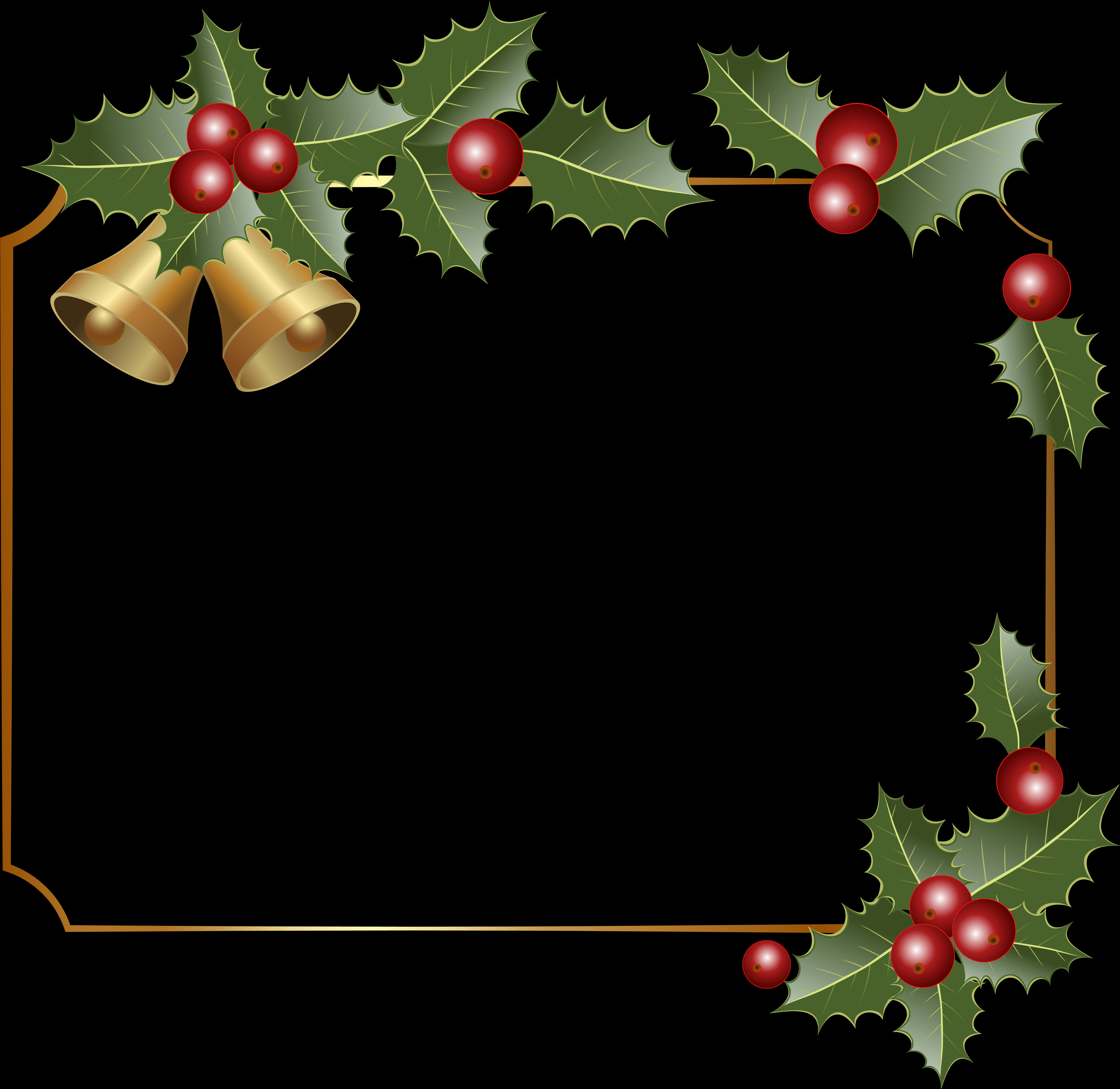 Christmas Holly Border Graphic