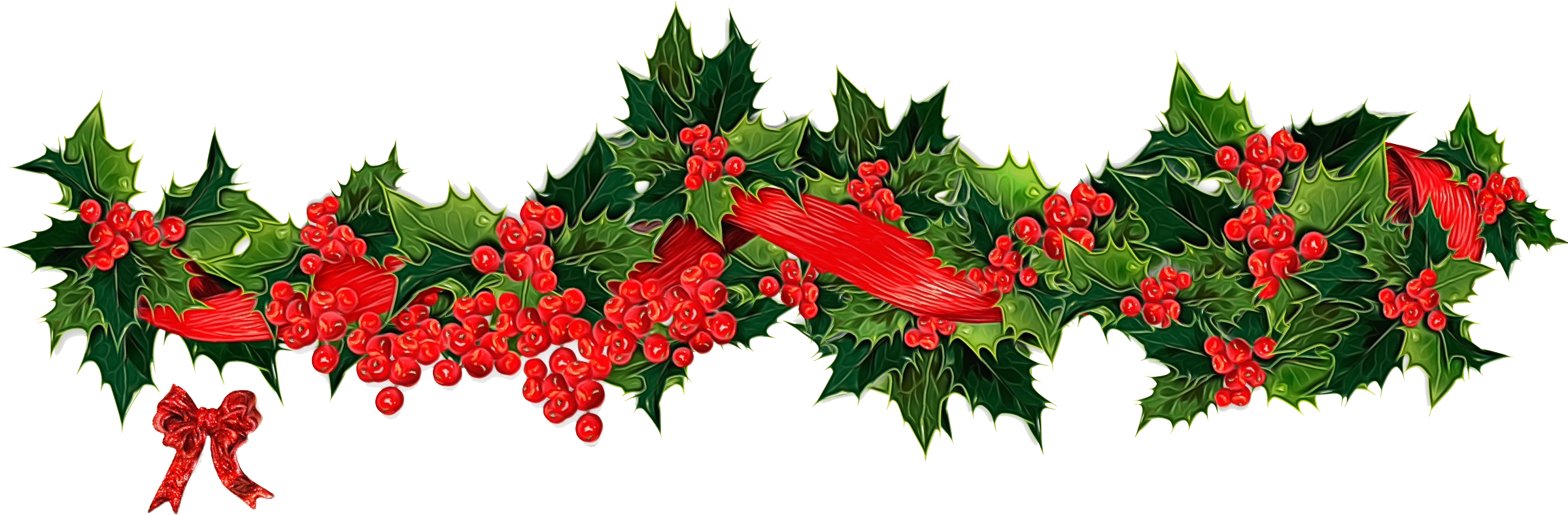 Christmas Holly Garland