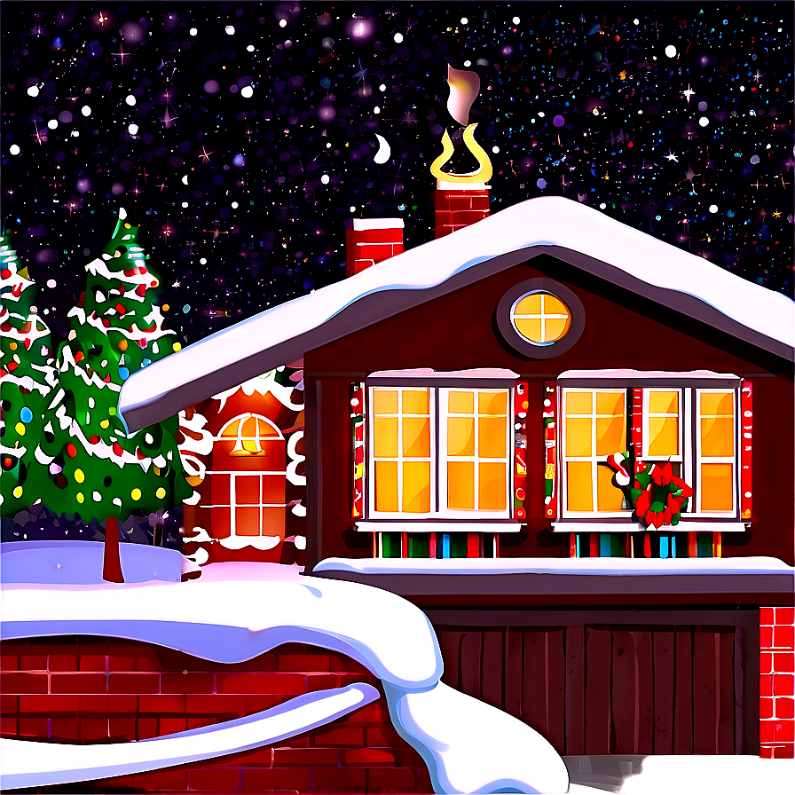 Christmas House Clipart Png Xxv