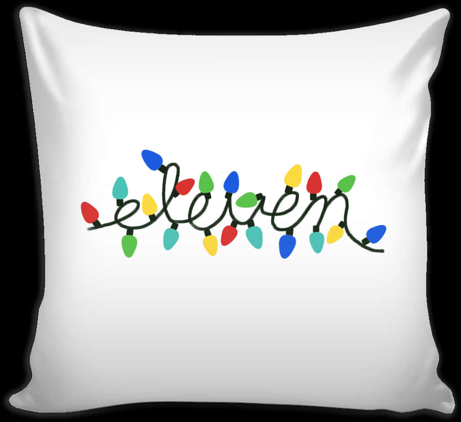 Christmas Lights Believe Pillow Design