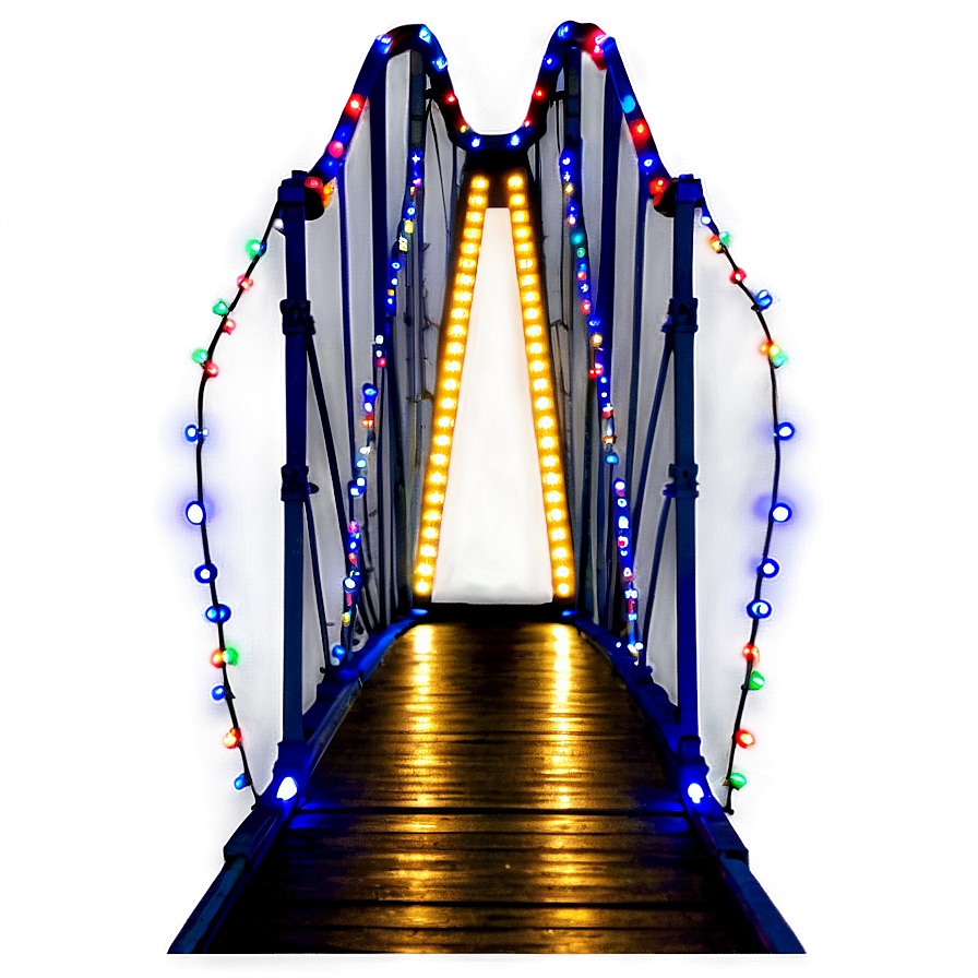 Christmas Lights On Bridge Png Vfo3