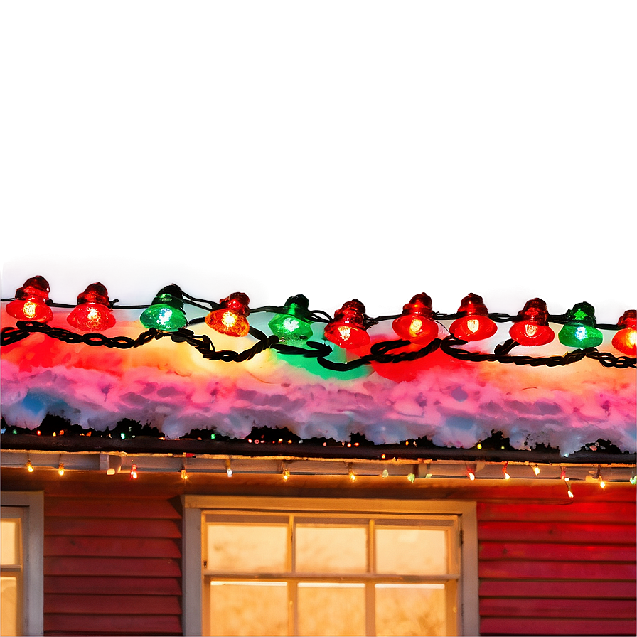 Christmas Lights On Roof Png Csx84