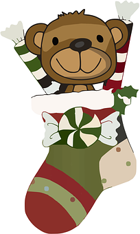 Christmas Monkeyin Stocking