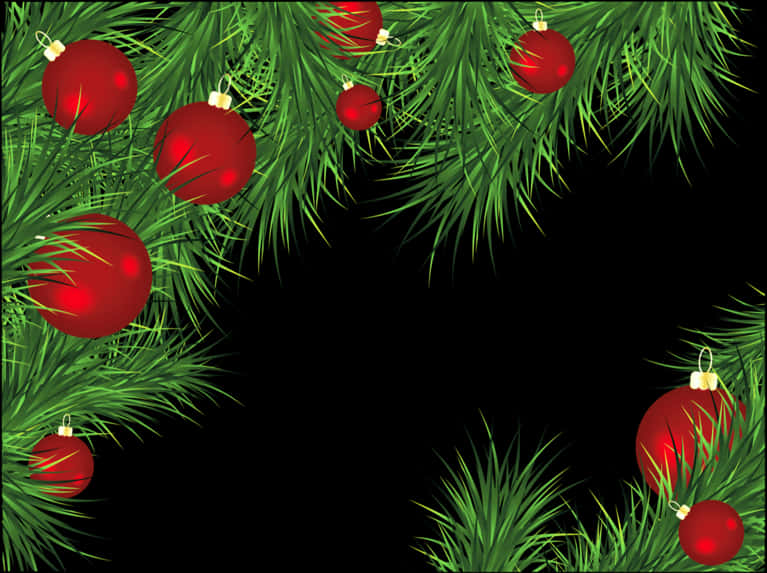 Christmas Ornaments Border Design